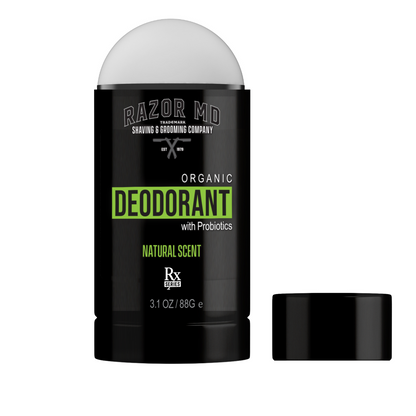 RAZOR MD Organic, Aluminum-Free Deodorant with Probiotics - 3.1 oz - MADE IN USA