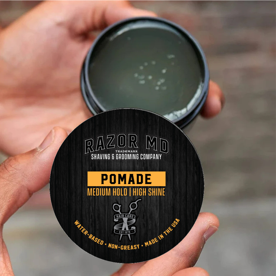 RAZOR MD Hair Styling Pomade - Water Based  - 3.75oz - MADE IN USA
