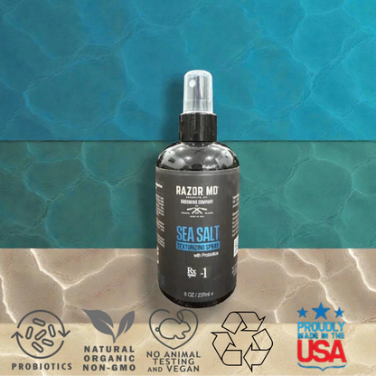 RAZOR MD SEA SALT Texturizing Spray - with Probiotics - 8oz - MADE IN USA