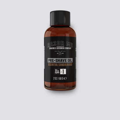 RAZOR MD Pre-shave Oil Serum - Sandalwood - 2oz - MADE IN USA