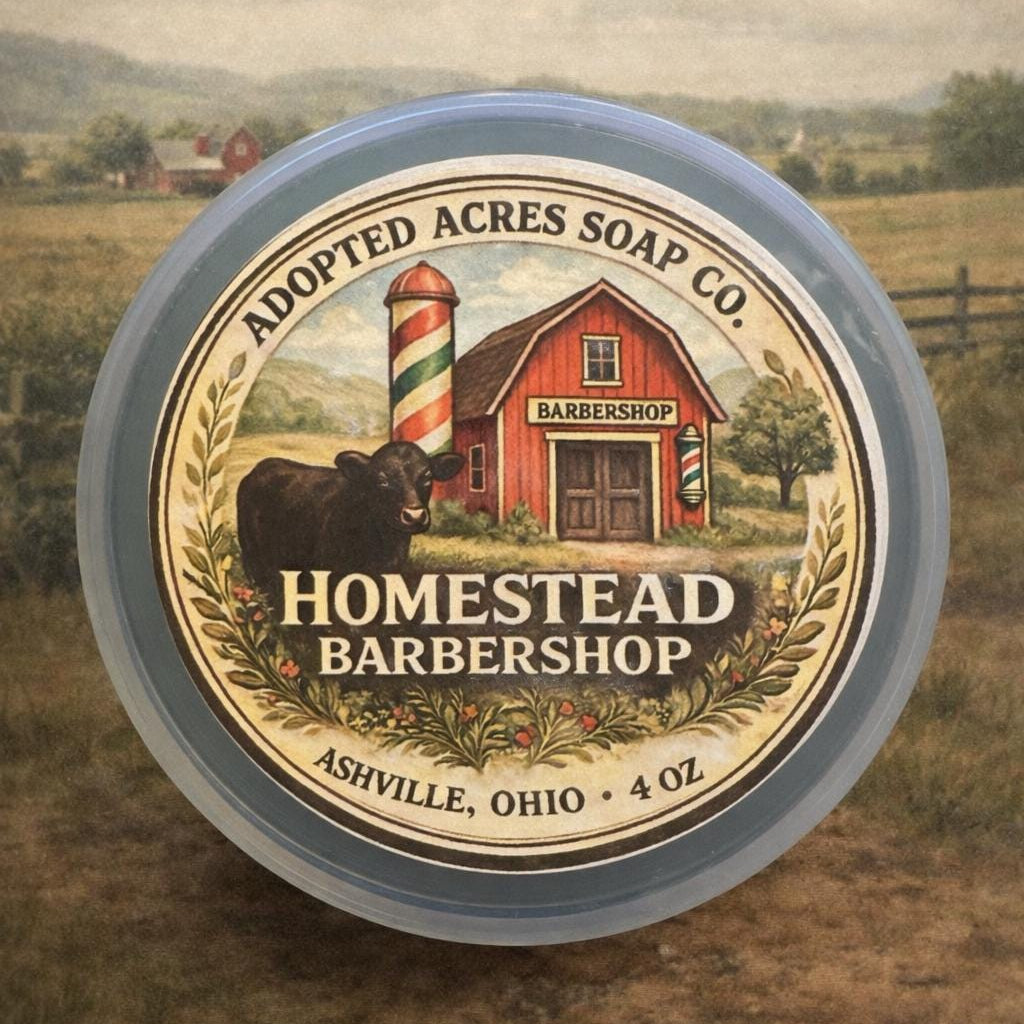 Adopted Acres Homestead Barbershop Shaving Soap 4oz