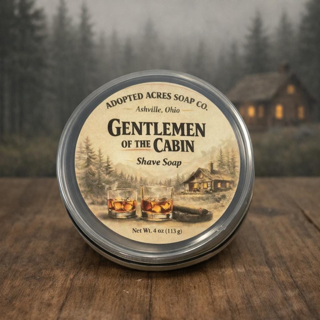 Adopted Acres Gentlemen of the Cabin Shaving Soap 4oz