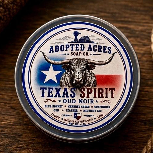 Adopted Acres Texas Spirit Oud Noir Shaving Soap 4oz