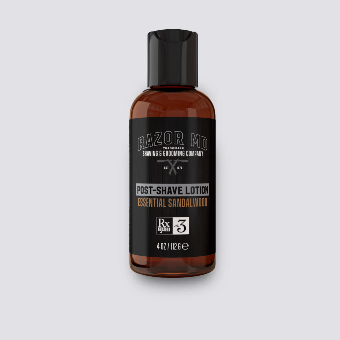 RAZOR MD Post Shave Lotion - Sandalwood - 4oz - MADE IN USA