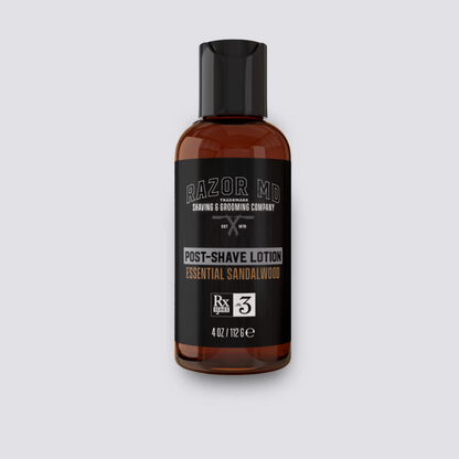 RAZOR MD Post Shave Lotion - Sandalwood - 4oz - MADE IN USA