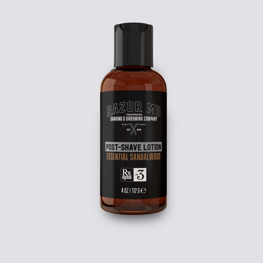 RAZOR MD Post Shave Lotion - Sandalwood - 4oz - MADE IN USA